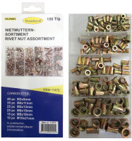 Blindnietmuttern Nietmuttern Sortiment 150-tlg. Stahl