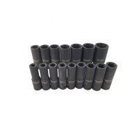 Kraft-Steckschlüsselsatz 16-tlg. 1/2" 6-Kant