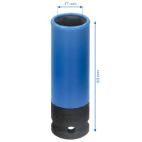 Alu-Felgen-Kraft-Stecknuss Schonnuss17 mm 1/2"