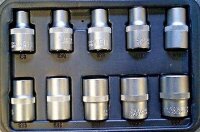 Außensechsrund-Steckschlüsselsatz, 1/2",...