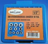 Steckschlüssel-Einsätze SAE 10-tlg. 1/2"