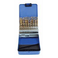 Spiralbohrer-Satz 1-6,5 mm Titanbeschichteter Bohrer