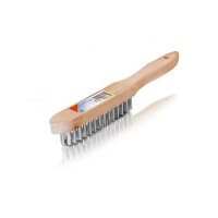 Stahldrahtbürste mit Holzgriff