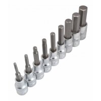 Innen Sechskant HEX-Steckschlüsselsatz 1/2 ", 9-tlg.