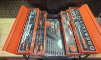 Werkzeugkoffer, 85-teilig, orange/schwarz