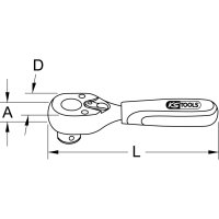 1/4" Monster Bit-Umschaltknarre, 115 mm KS-Tools