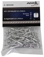 Alu Nieten Popnieten 3,2 × 9,6 mm 100 Stück
