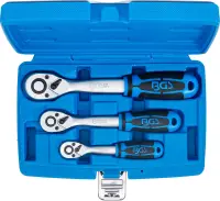 Umschaltknarren-Satz Feinverzahnt (1/4") (3/8") (1/2") 3-tlg. Technik