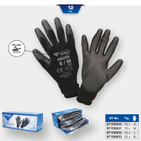 Mikro-Feinstrickhandschuhe, Größe 10 / XL 12-paar