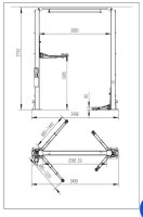 Hebebühne 2 Säulen 4.0 t - Barrierefrei 220 V