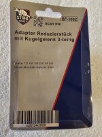 Adapter Reduzierstück mit Kugelgelenk 3-tlg.