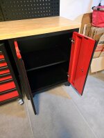 Werkstattwand Werkzeugschrank schwarz, 19-tlg. bestückt
