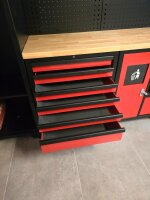 Werkstattwand Werkzeugschrank schwarz, 19-tlg. bestückt