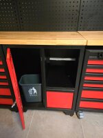 Werkstattwand Werkzeugschrank schwarz, 19-tlg. bestückt