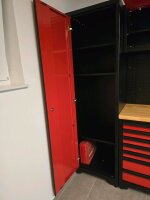 Werkstattwand Werkzeugschrank schwarz, 19-tlg. bestückt