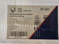 Splinttreiber-, Meißel- und Körnersatz, 28-teilig
