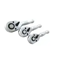Mini Ratschen Handratsche Stubby 3-teilig 1/4"...