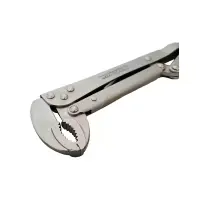 Maulwurf-Gripzange mit Flachen und Gebogenen Backen, 3-tlg.