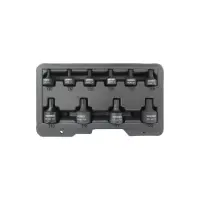 Kraft-Steckschlüsselsatz Sternprofil 10-tlg. Stubby...