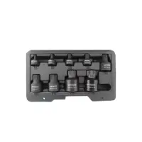 Vielzahn-Kraft Steckschlüsselsatz 9-tlg. Stubby Bit Steckschlüsselsatz