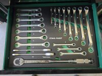 Profi Werkstattwagen Green Edition mit Werkzeug Voll