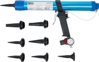 Druckluft-Klebe und Dichtstoffpresse für Schlauchbeutel