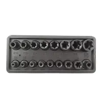 Kraft-Steckschlüsselsatz E-Sternprofil 17-tlg.