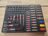 Werkzeugeinlage Steckschlüsselsatz 80-teilig...