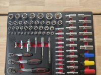 Werkzeugeinlage Steckschlüsselsatz 80-teilig...