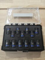 Kraft-Steckschlüsselsatz, 8–21 mm, kurze Ausführung, 13-teilig